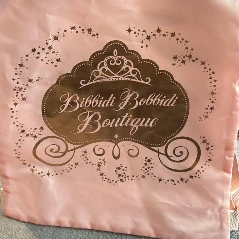 Disney Parks Bibbidi Bobbidi Boutique Drawstring Backpack Bag Cinch Sack 13